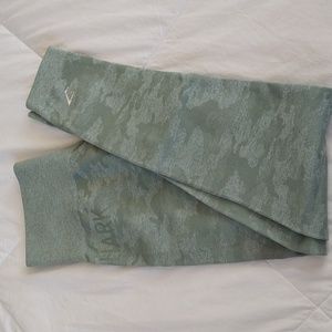 Gymshark Leggings Green Light Camo Womens Small